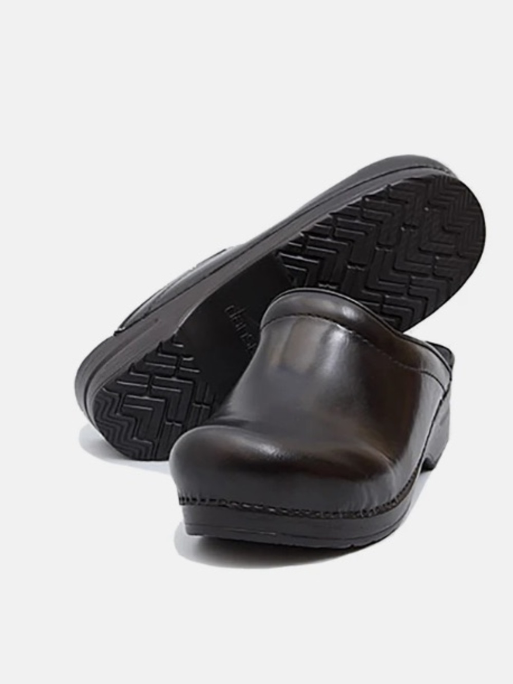Dansko Sonja Leather Slip-On Clog in Black Women  Sz 40 US Sz 9.5-10